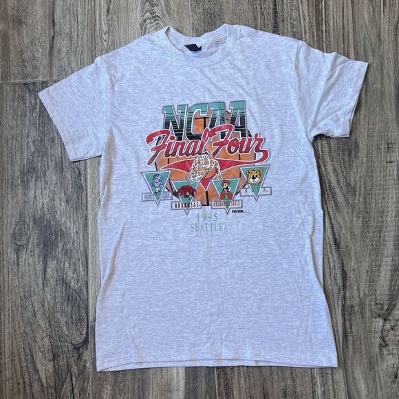Vintage 1995 NCAA Final Four College Basketball Sz SMALL Oklahoma UNC UCLA UA#88 - Picture 1 of 9